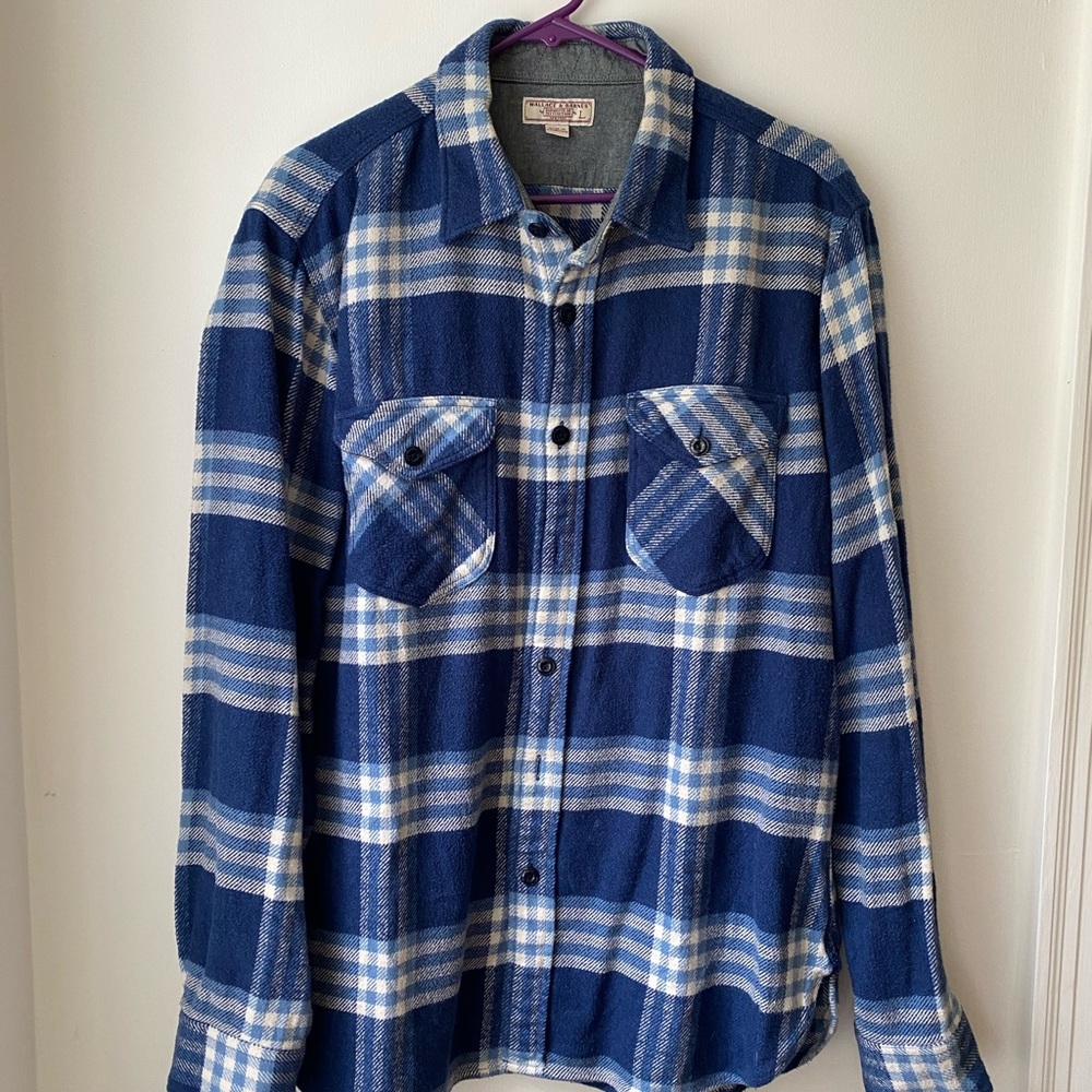 Wallace & Barnes Mens Long Sleevel Flannel Button Up